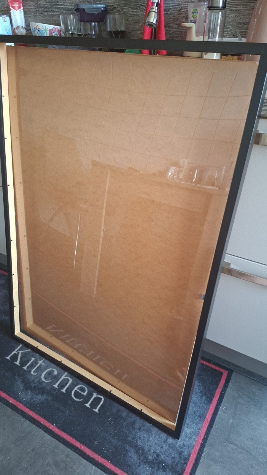 Grote fotolijst/posterlijst met plexiglas, Ophalen, Gebruikt, 75 cm of meer, 50 tot 75 cm