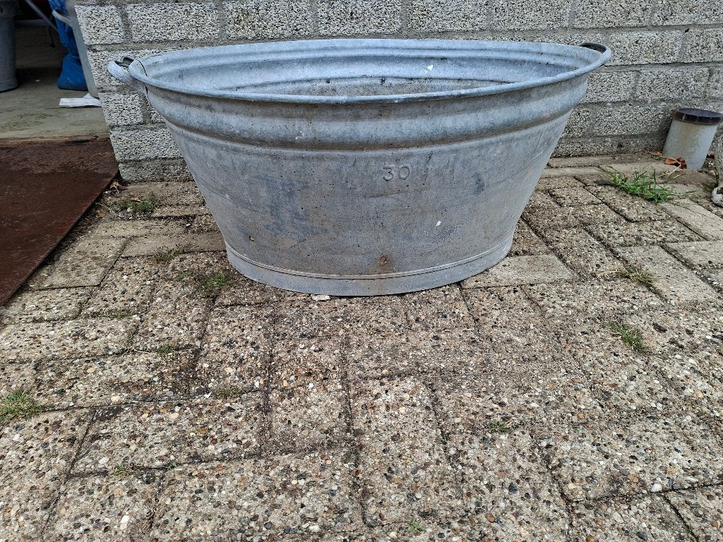 mooie zinken teil mooie nr 30 erop, Tuin en Terras, Rond, Ophalen of Verzenden, 60 tot 100 cm, Hout