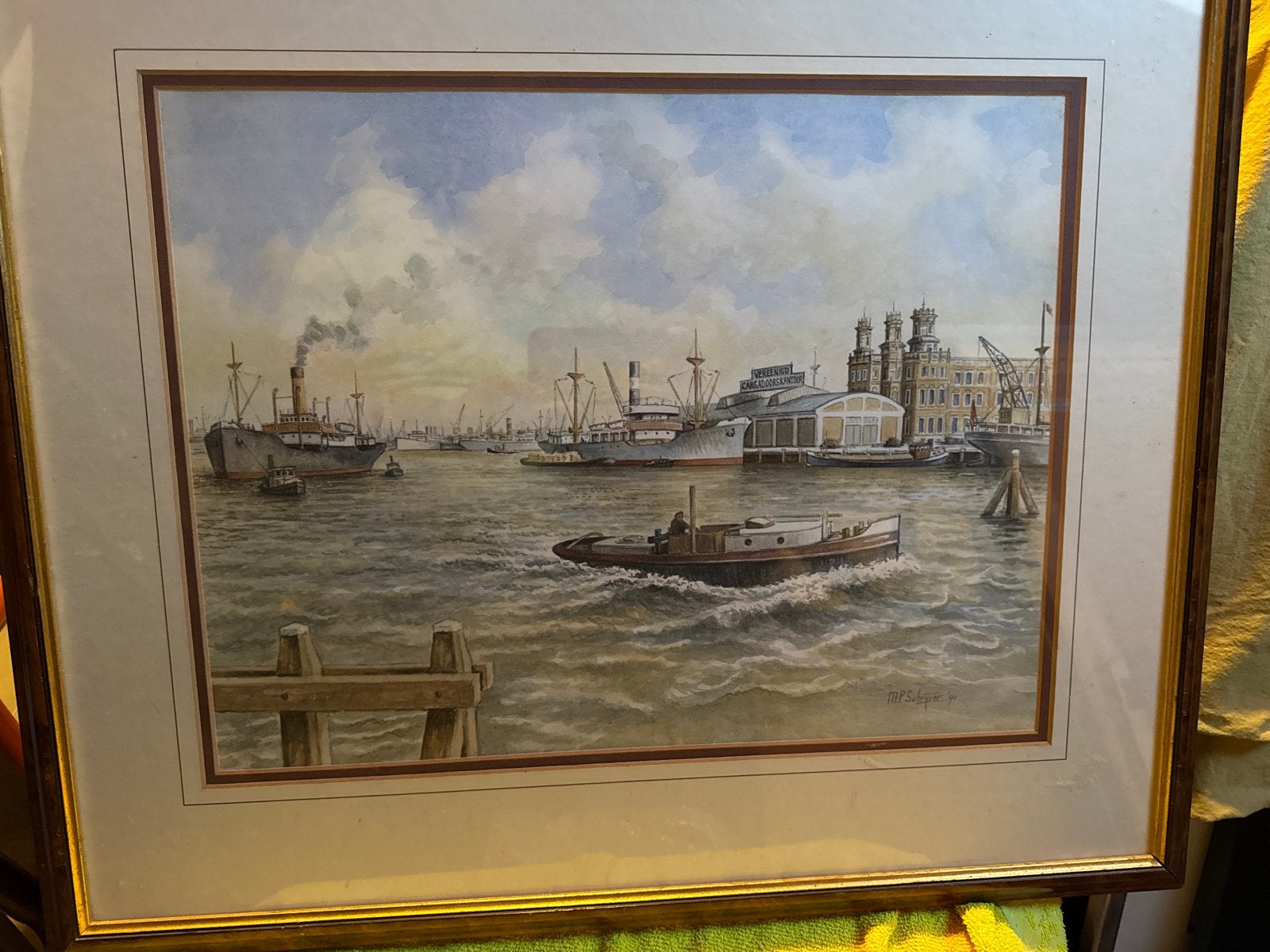 Maritiem schilderij van Michiel Schrijver, gesigneerd '90, Maritiem / water, Gedateerd, Realistisch, Ophalen of Verzenden