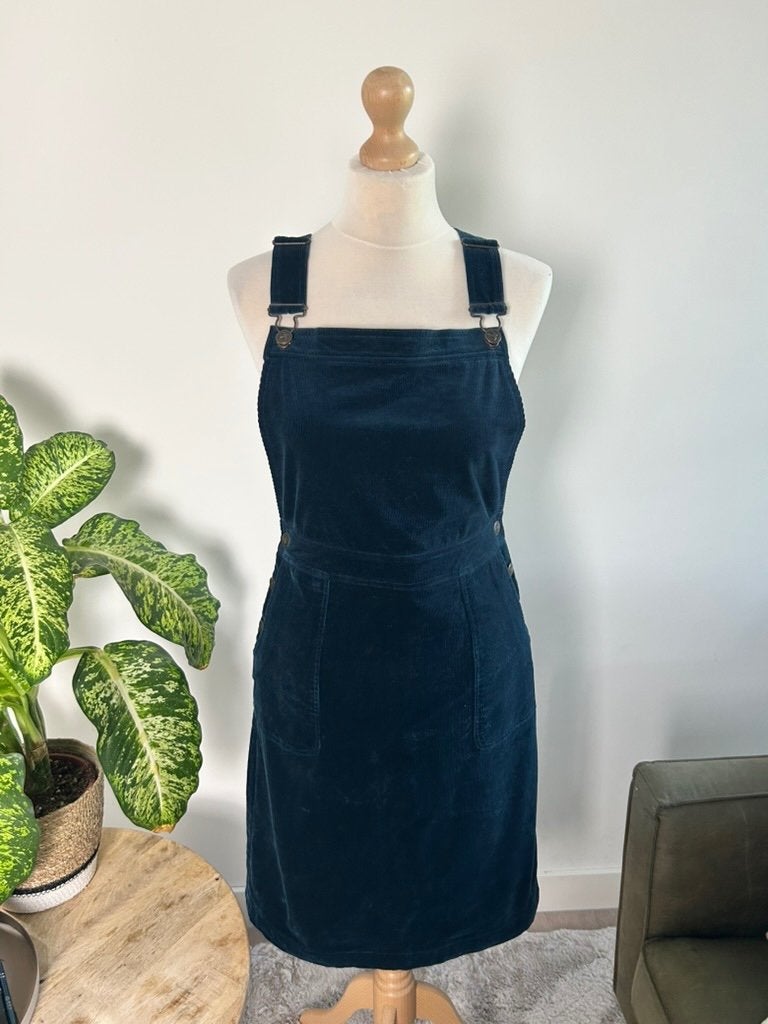 King Louie maat 38 corduroy blauwe tuin jurk 3500