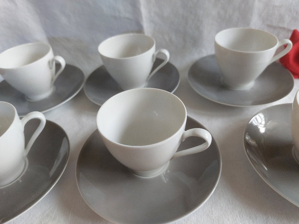 Eschenbach A.D. Copier | Larissa 6 x espressokopje + schotel, Ophalen of Verzenden