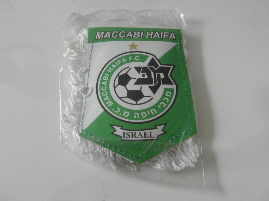 voetbal mini vaantje maccabi haifa israel, Ophalen of Verzenden, Zo goed als nieuw, Buitenlandse clubs, Vaantje of Sjaal