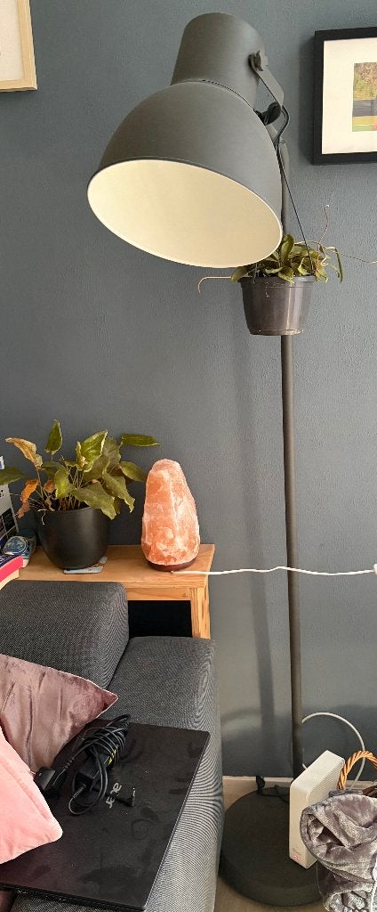 Staande lamp industrieel, Huis en Inrichting, Lampen | Vloerlampen, Ophalen, E27 (groot), Zo goed als nieuw, 150 tot 200 cm