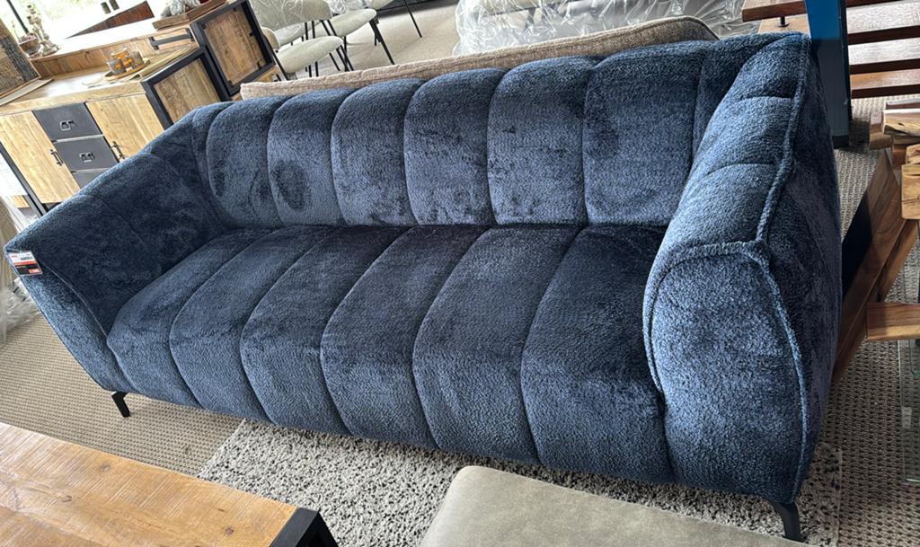 Nieuwe bank AMERIX 3-zits donkerblauw, Ophalen, Kringloopehb41@hotmail.com, 75 tot 100 cm, Rechte bank