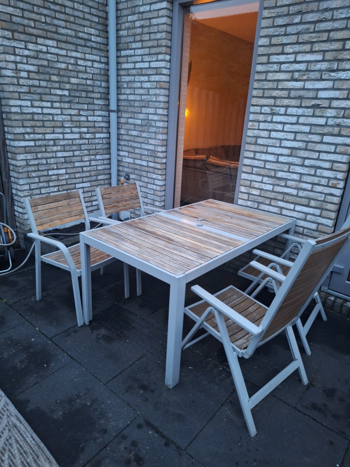 Ikea tuinset tafel met 4 stoelen, Tuin en Terras, Ophalen, 4 zitplaatsen, Gebruikt, Tuinset