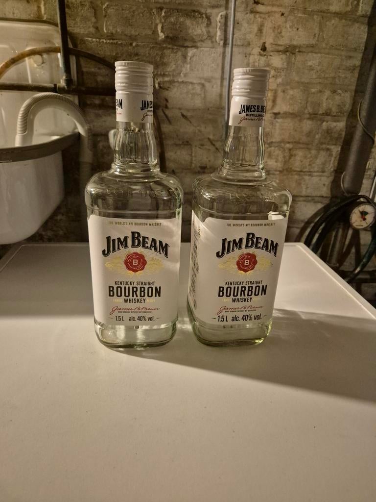 Lege Jim Beam Bourbon Whiskey Flessen (1.5L), Ophalen, Gebruikt, Frankrijk, Overige typen