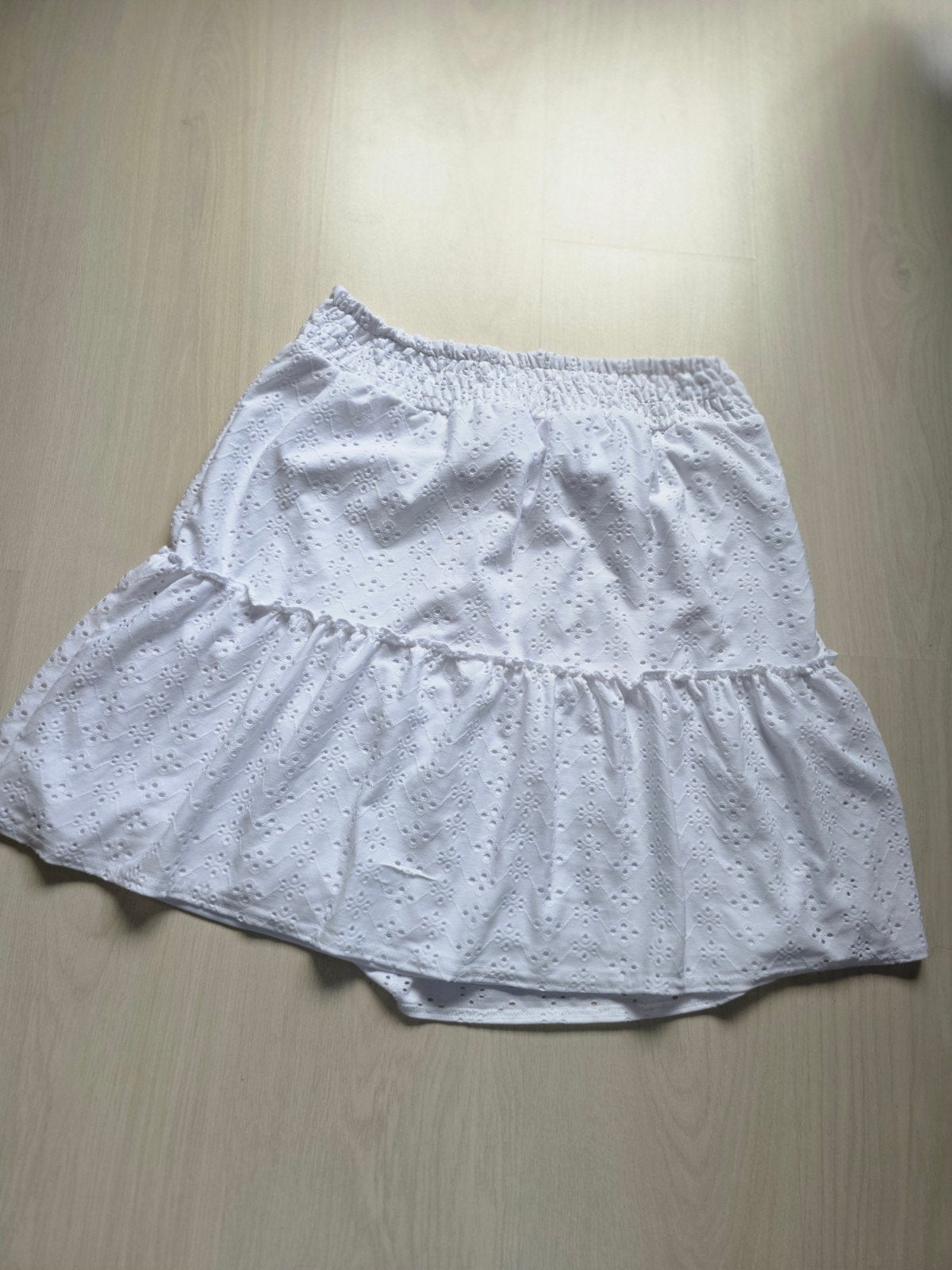Broderie rok, Wit, Maat 46/48 (XL) of groter, Nieuw, Ophalen of Verzenden