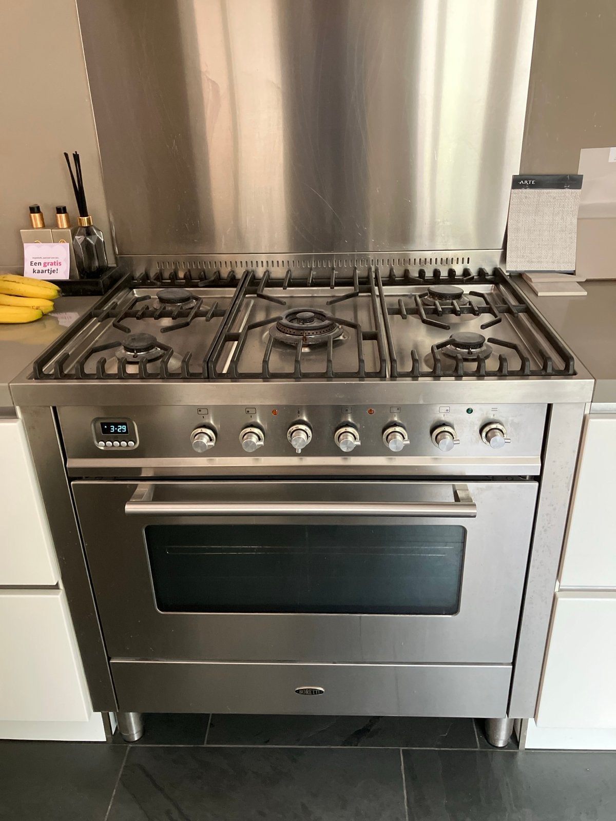 Boretti Fornuis met Gas Kookplaat en Oven, Ophalen, Gebruikt, 60 cm of meer, Gas