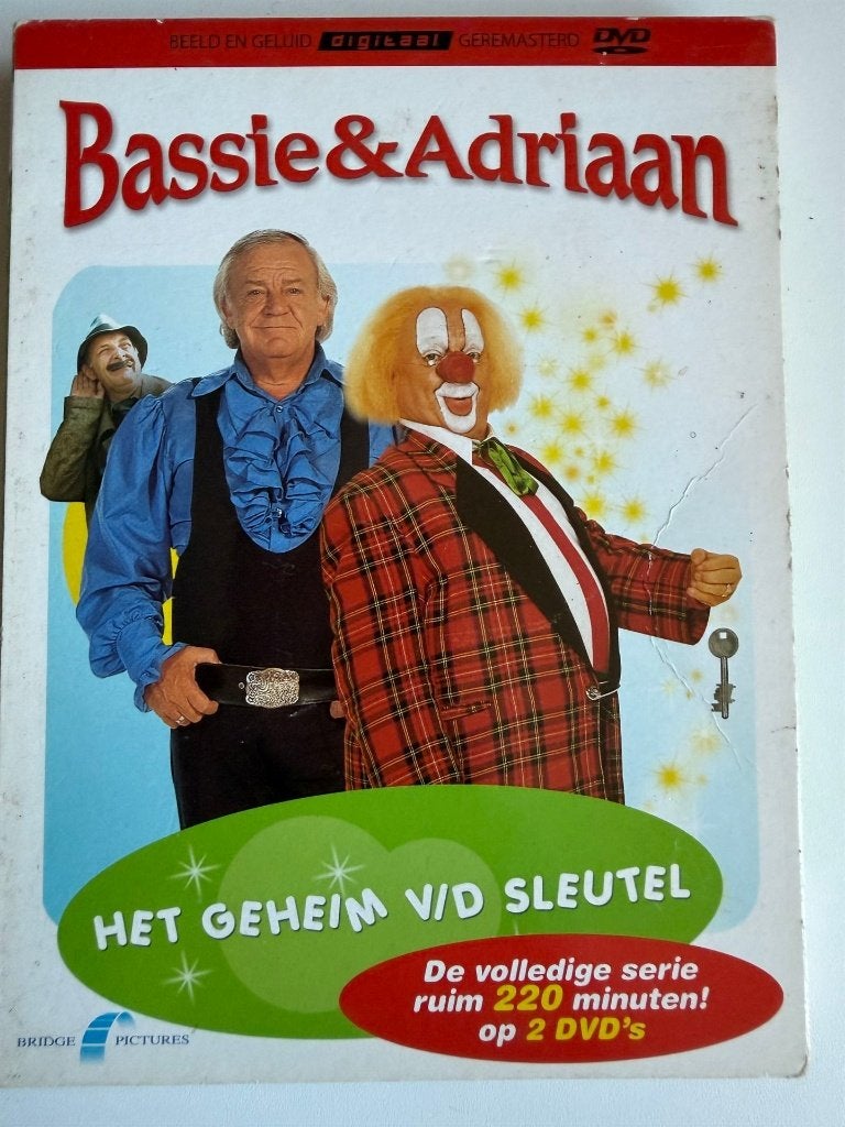 Bassie & Adriaan: Het Geheim van de Sleutel (1978) DVD | Act, Alle leeftijden, Ophalen of Verzenden, Zo goed als nieuw, Bonusmateriaal