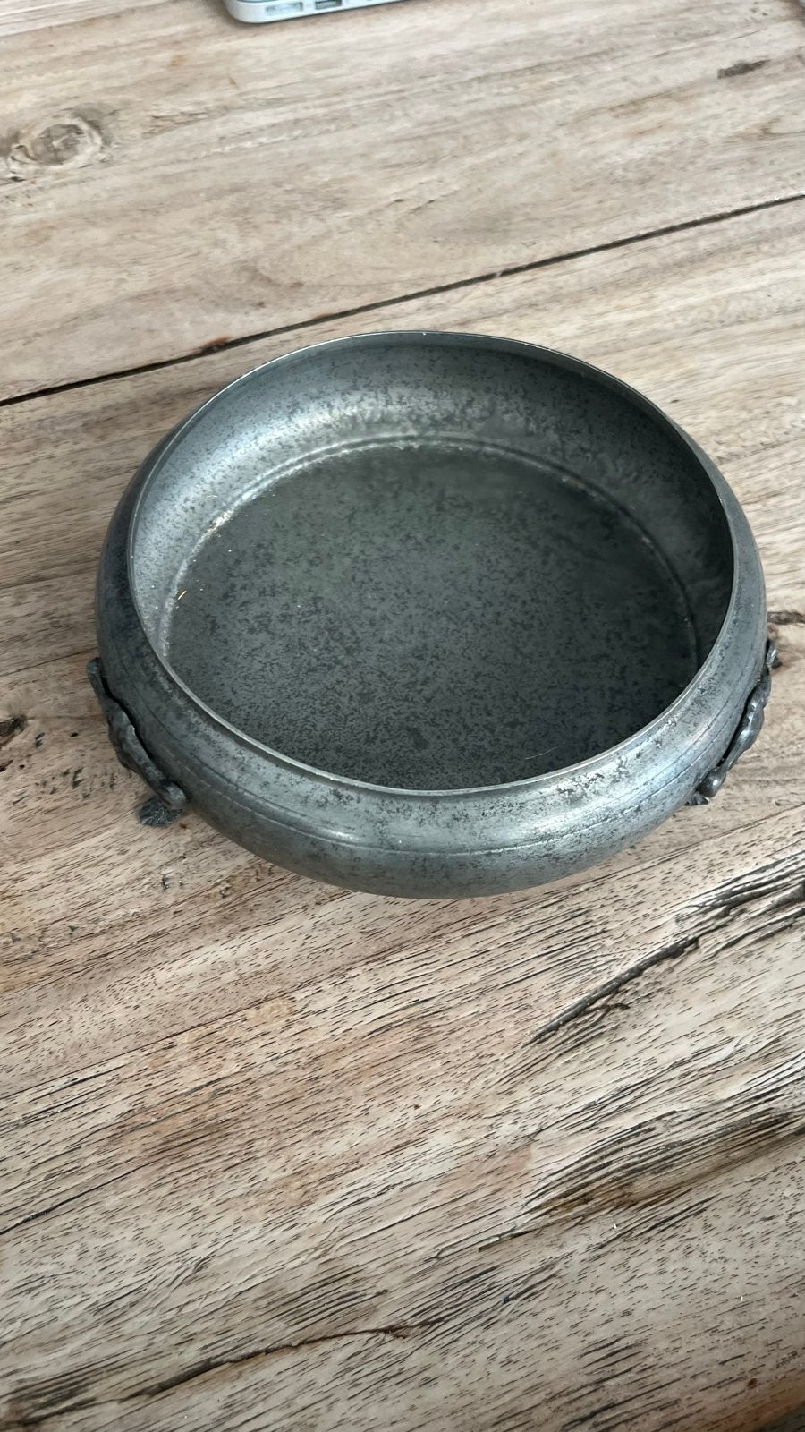 Antieke Tinnen Bonbonnière met Gebruiksporen, Antiek en Kunst, Ophalen of Verzenden