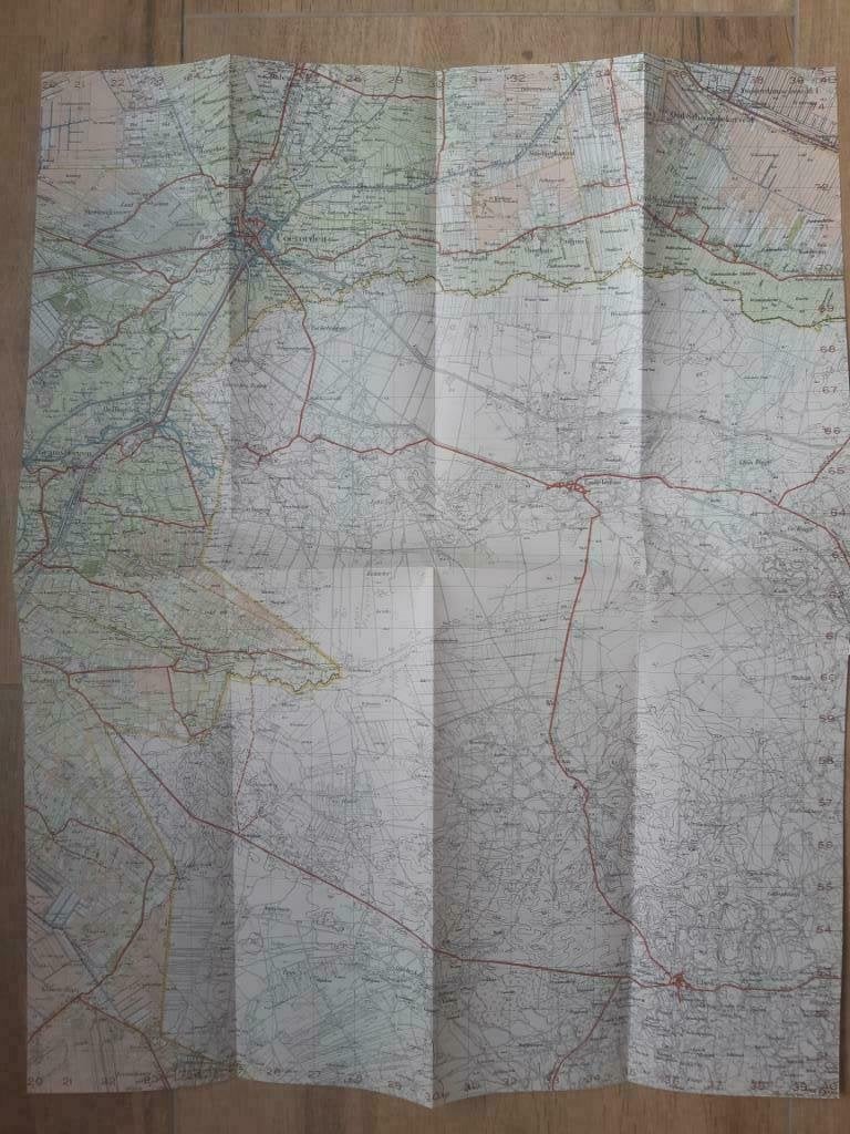 022O / Coevorden stafkaart uit 1935, Ophalen of Verzenden, 1800 tot 2000, Landkaart, Zo goed als nieuw