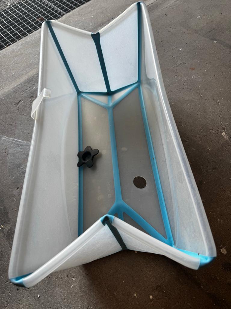 Opvouwbaar Stokke babybadje, Kinderen en Baby's, Badjes en Verzorging, Ophalen of Verzenden, Gebruikt, Badje