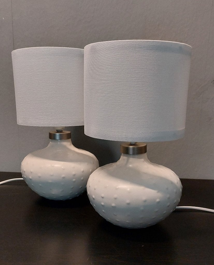 Ikea - JONSBO ILSBO - 2x Tafellamp - Japandi Stijl, Textiel, Overige stijlen, Wit, Ophalen of Verzenden