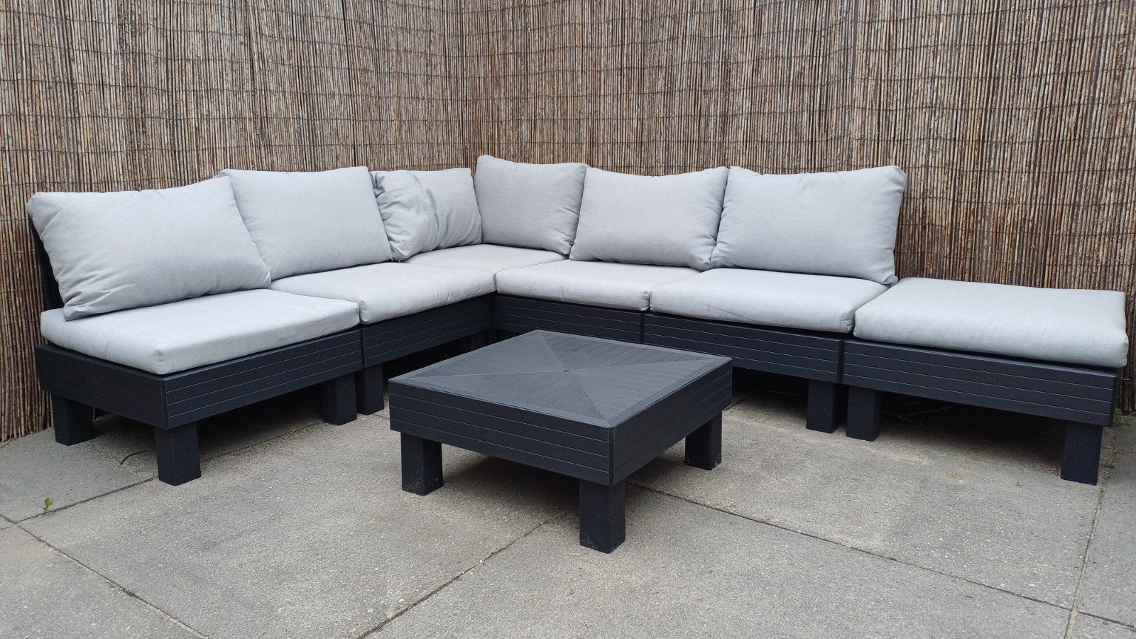 Keter Elements 6 zits loungeset, Tuin en Terras, Ophalen, Kunststof, 6 zitplaatsen, Bank
