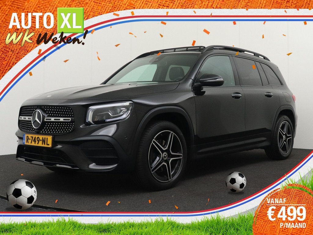 Mercedes-Benz GLB 200 AMG Night-Pack 7-Pers Pano-dak Carplay, Auto's, Mercedes-Benz, 4 cilinders, 7 stoelen, Zwart, Bedrijf