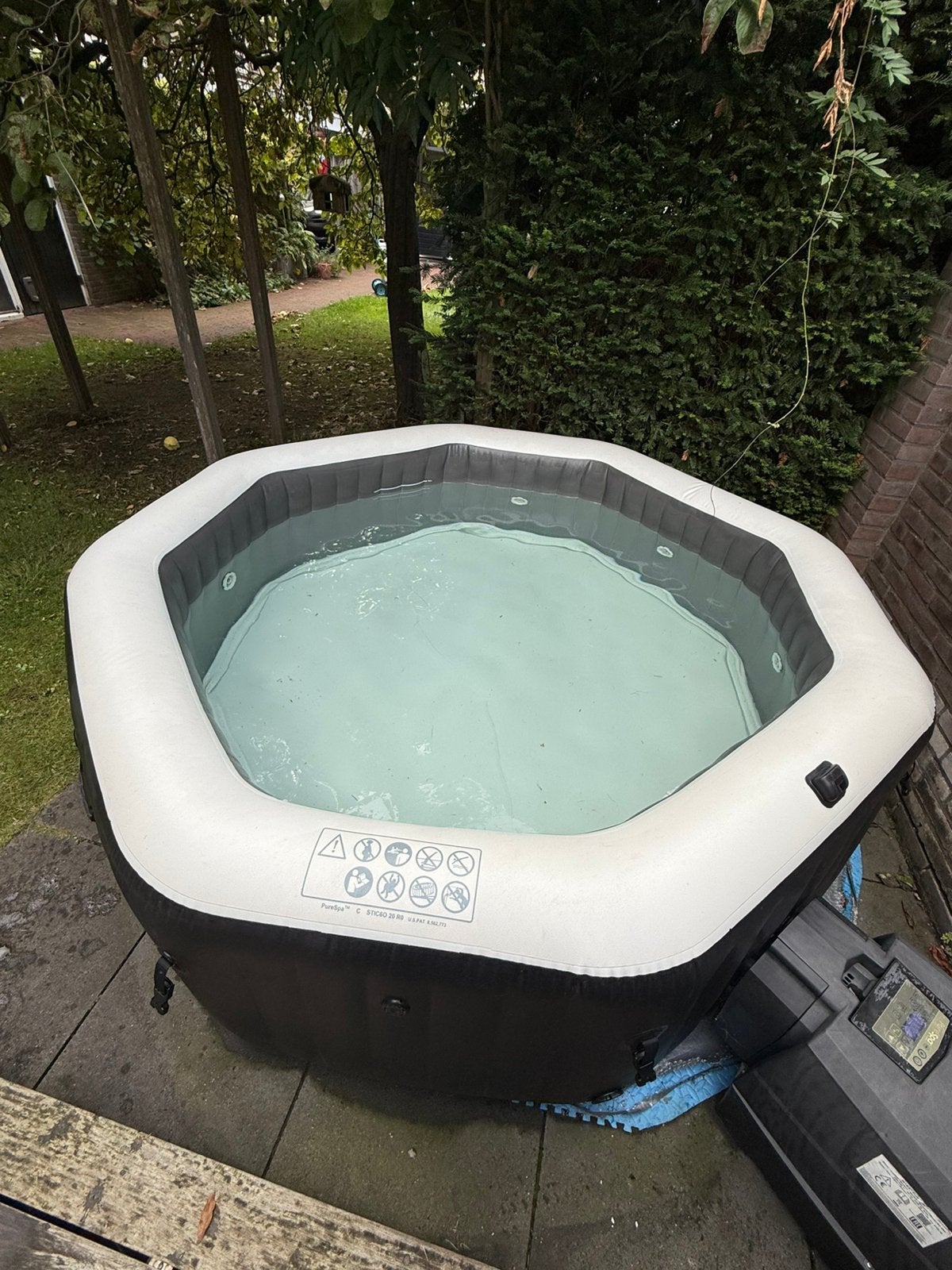Intex Pure Spa Jet & Bubble deluxe 6 persoons spa, Ophalen, Gebruikt, Afdekzeil, Opblaasbaar
