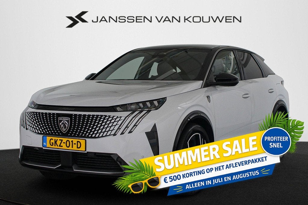 Peugeot e-3008 GT Avantage 210 73 kWh Stuur-Stoelverwarming, Auto's, Peugeot, Wit, Origineel Nederlands, SUV of Terreinwagen, https://media-marktplaats.export.dv.nl/22665779950/document-1.pdf