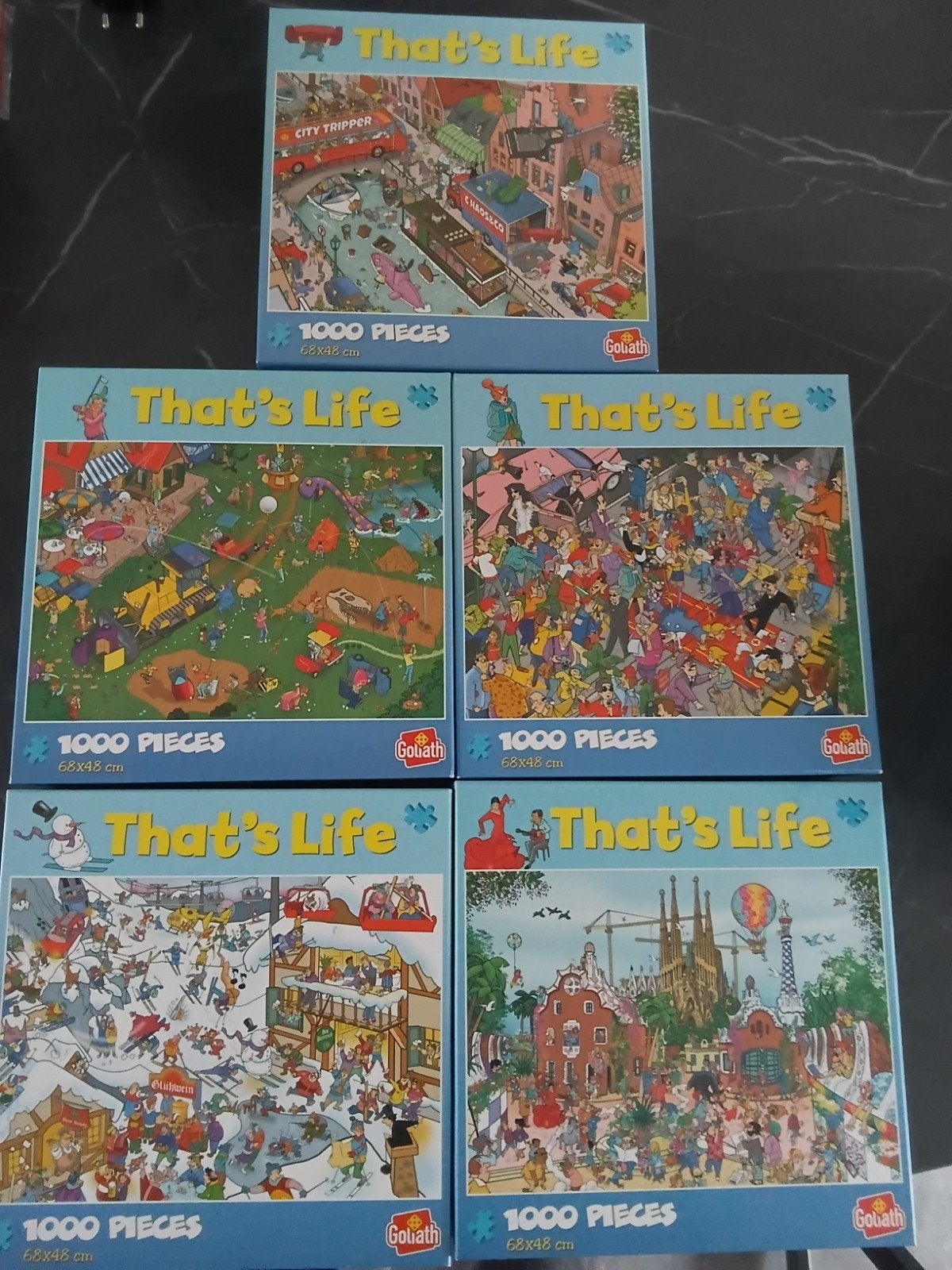 10 x  That's Life legpuzzels, elk met 1000 stukjes, Ophalen, 500 t/m 1500 stukjes, Gebruikt, Legpuzzel