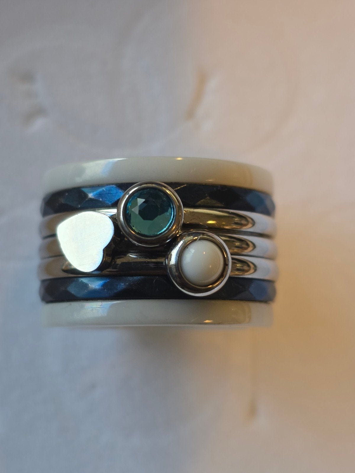 IXXXI ring maat 18,5, Sieraden, Tassen en Uiterlijk, 18 tot 19, Blauw, Ophalen of Verzenden, Zo goed als nieuw