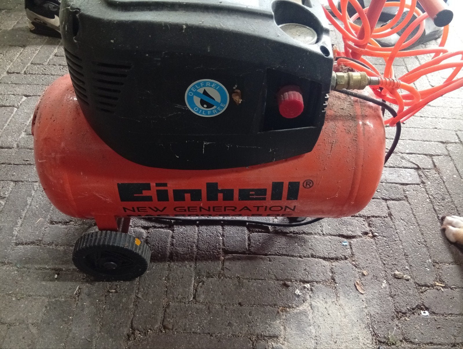 Einhell New Generation Compressor - Olievrij en Mobiel, Doe-het-zelf en Verbouw, Ophalen, Mobiel, Gebruikt, 6 tot 10 bar