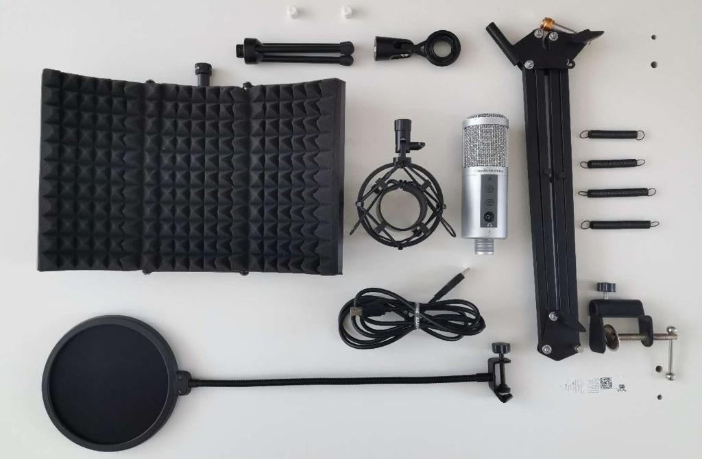 Audio Technica USB Microphone + Accessories, Muziek en Instrumenten, Microfoons, Zo goed als nieuw, Studiomicrofoon, Ophalen of Verzenden
