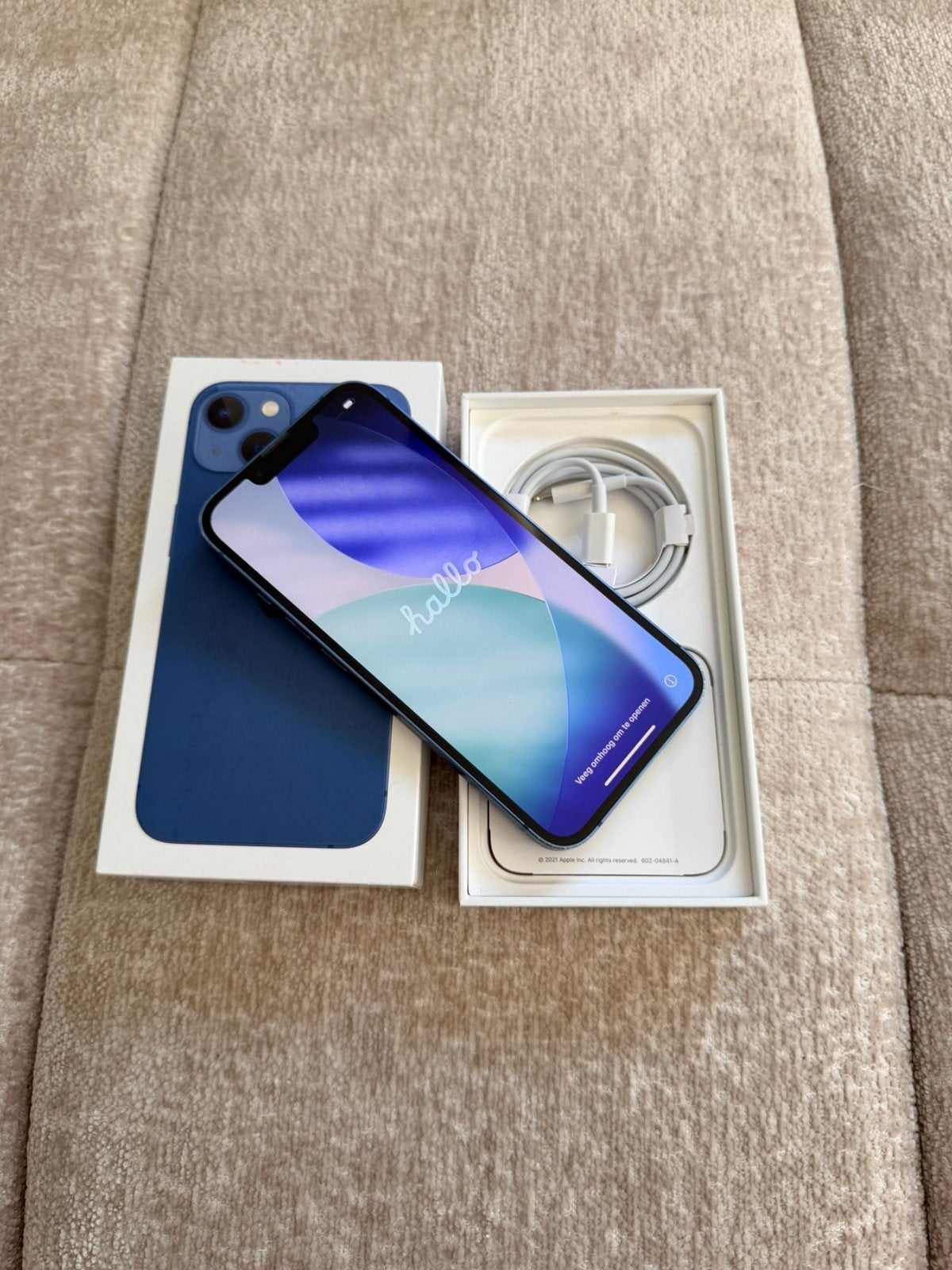 Iphone 13 blauw 128GB, Ophalen, Blauw, IPhone 13, Zonder simlock