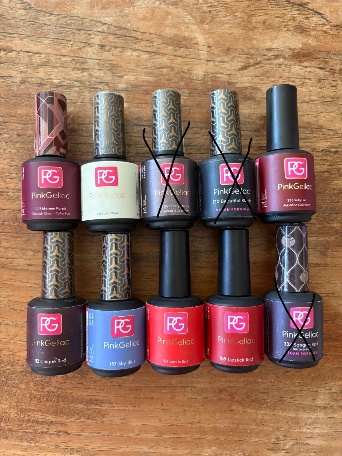 9 lakjes pink gellac, Ophalen of Verzenden, Zo goed als nieuw, Overige kleuren, Handen en Nagels