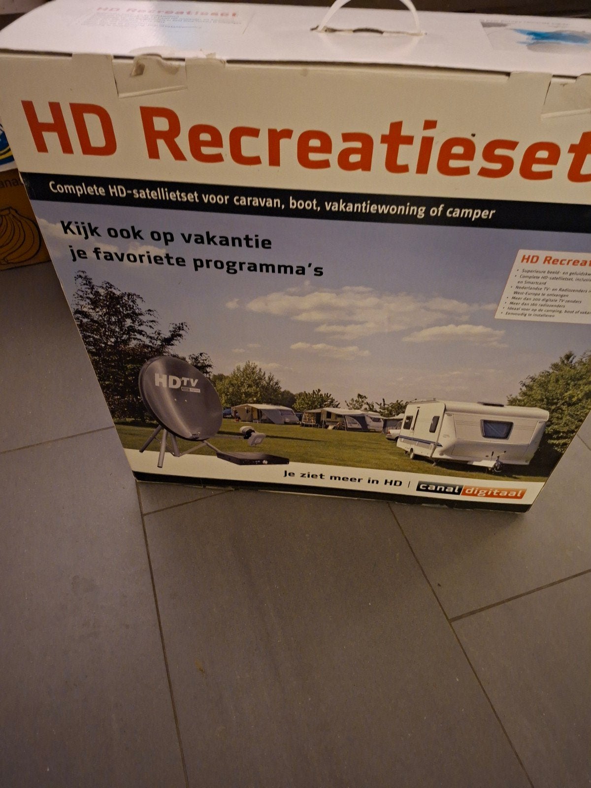 HD Recreatieset - Complete HD-satellietschotel voor onderweg, Ophalen, Nieuw, (Schotel)antenne, Overige merken