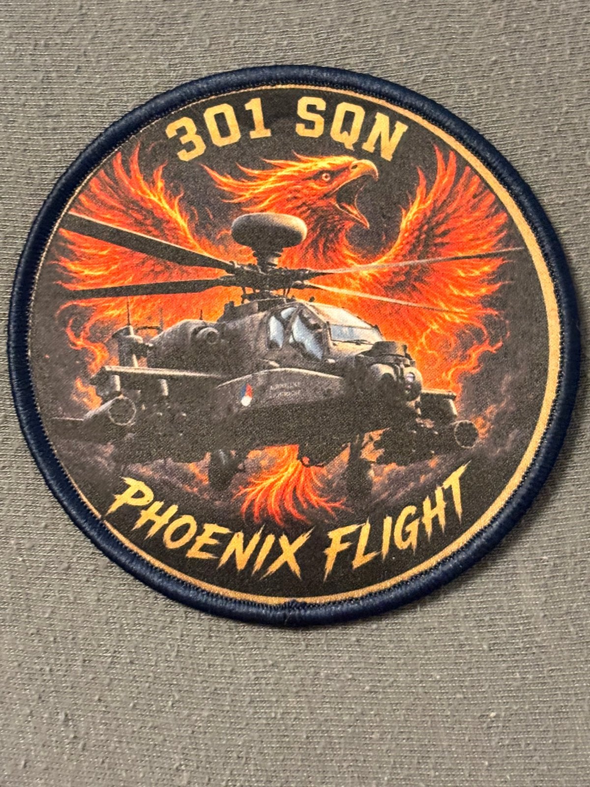 301 SQN phoenix flight embleem, Verzamelen, Verzenden, Luchtmacht, Nederland, Embleem of Badge