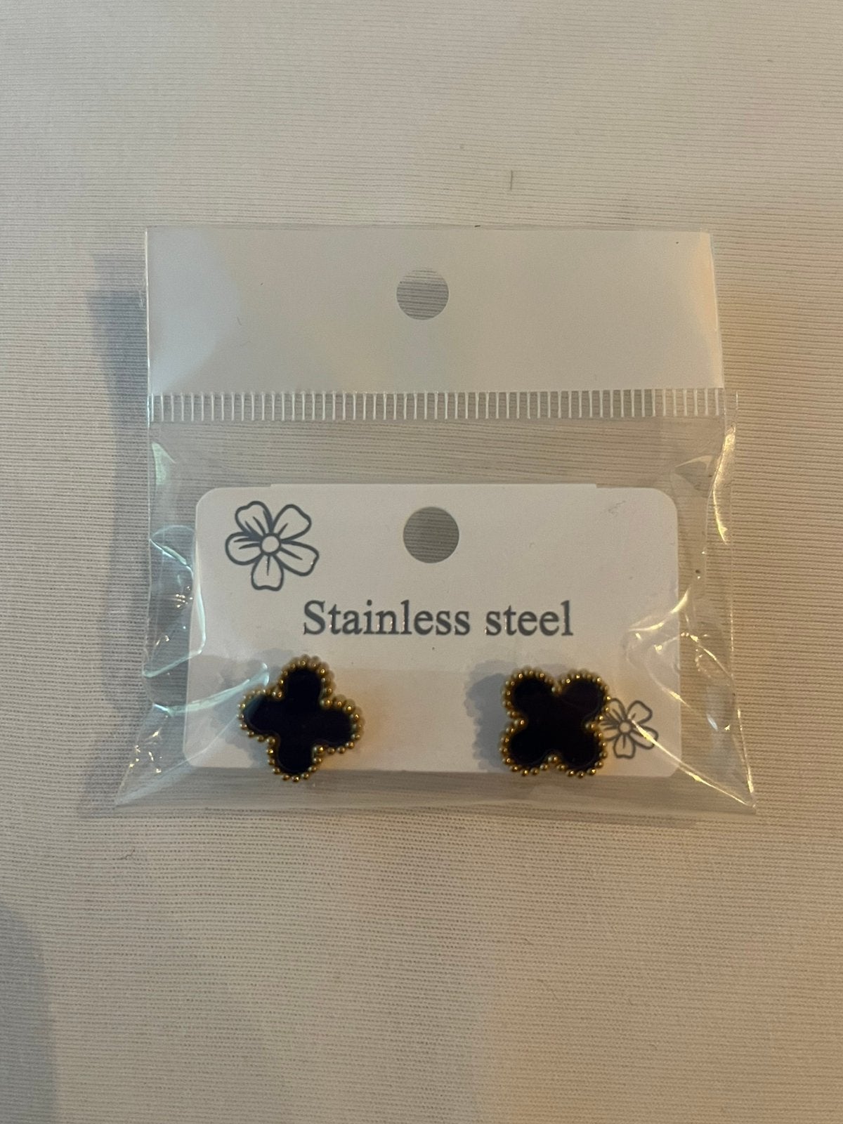 Van cleef oorbellen donkerblauw ( lijk zwart ), Verzenden, Nieuw, Zwart, Overige materialen