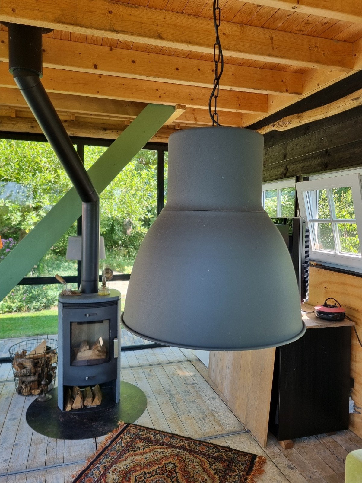Grijze hanglampen., Ophalen, Zo goed als nieuw, Metaal