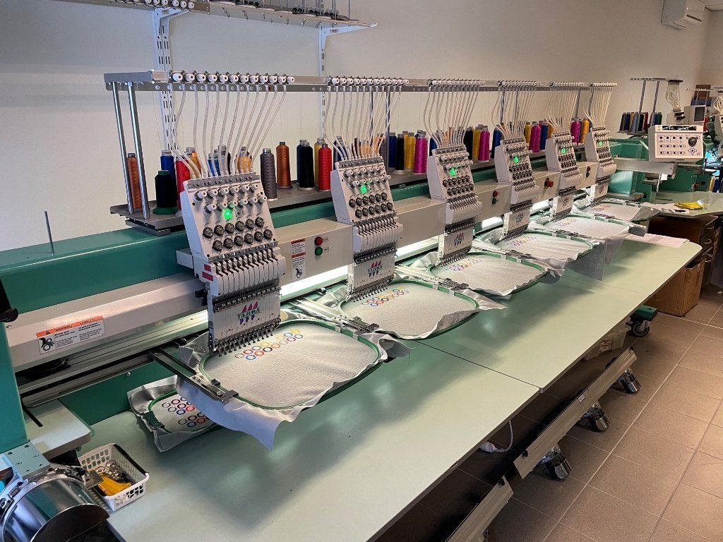 Borduurmachine  TAJIMA TFHX-IIC1206  6 kops 12 naalds, Ophalen of Verzenden, Gebruikt, Machineborduren, Borduurmachine