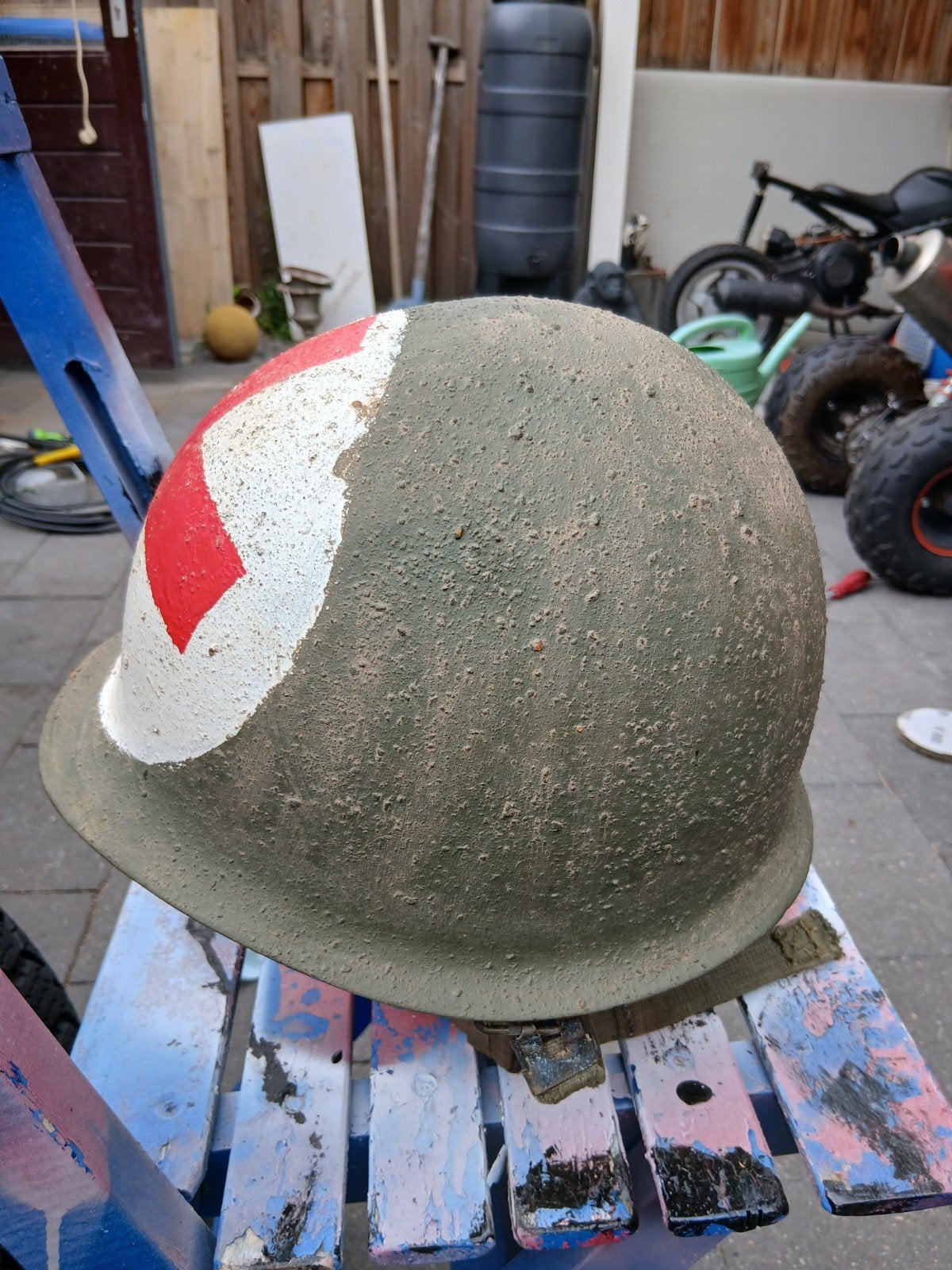 oude helm .zie beschrijving, Ophalen of Verzenden, Overige soorten, Amerika, Helm of Baret