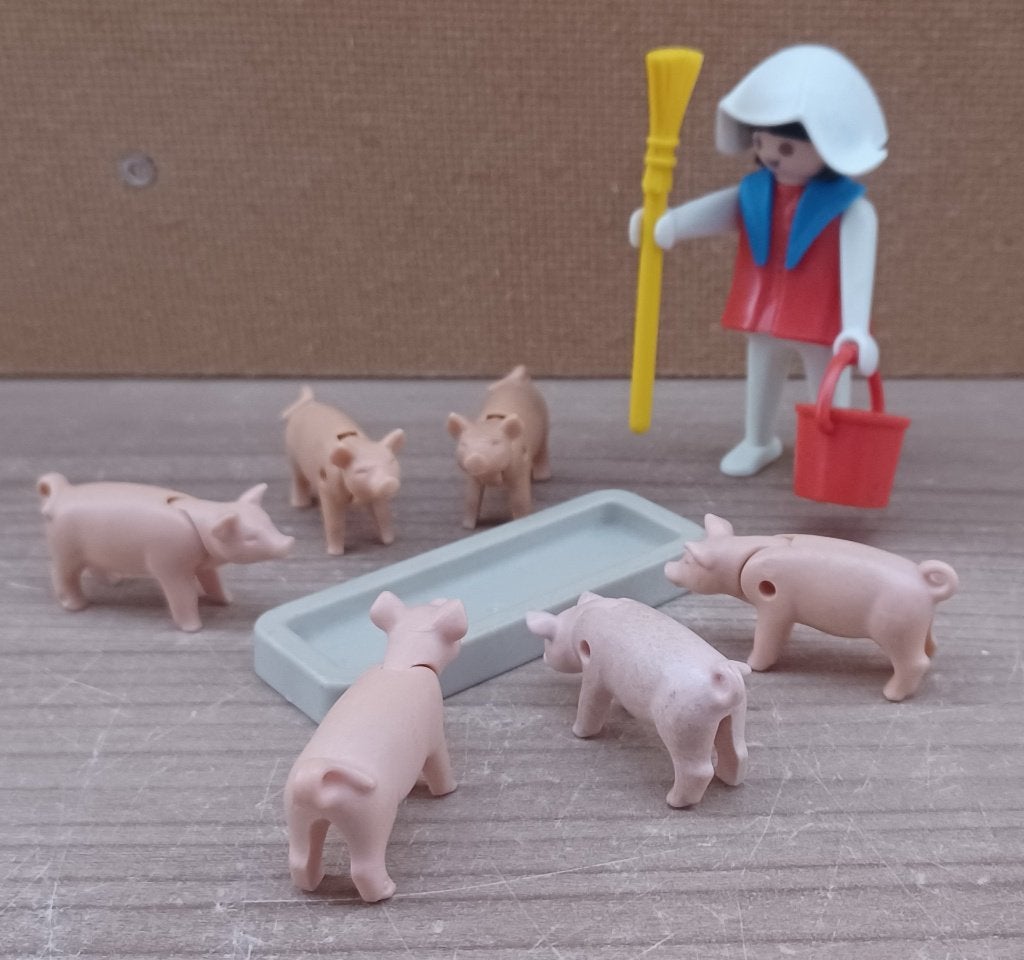 playmobil vintage boerin met varkens, Ophalen of Verzenden, Gebruikt, Losse onderdelen