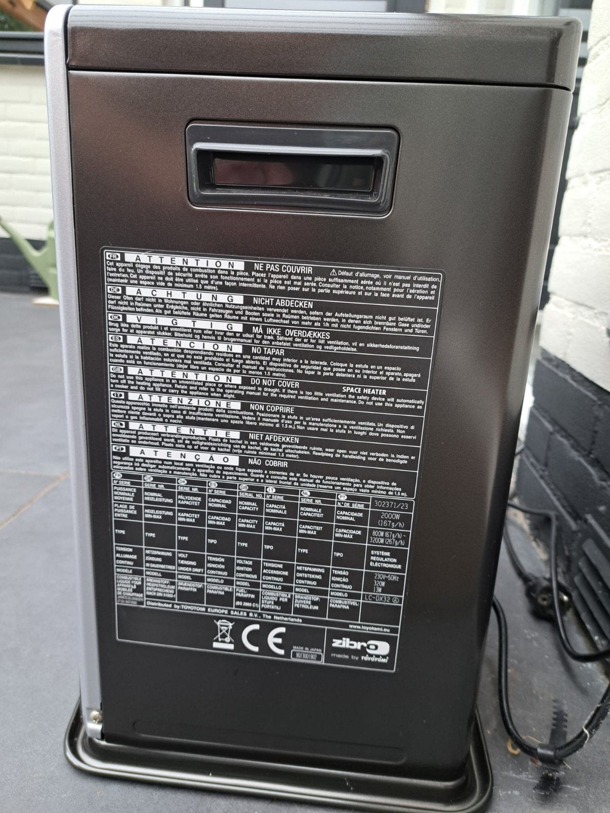 Kachel,Zibro LC-DC 3200 W,incl Fire-lux Clear, Huis en Inrichting, Kachels, Ophalen, Zo goed als nieuw, Petroleumkachel