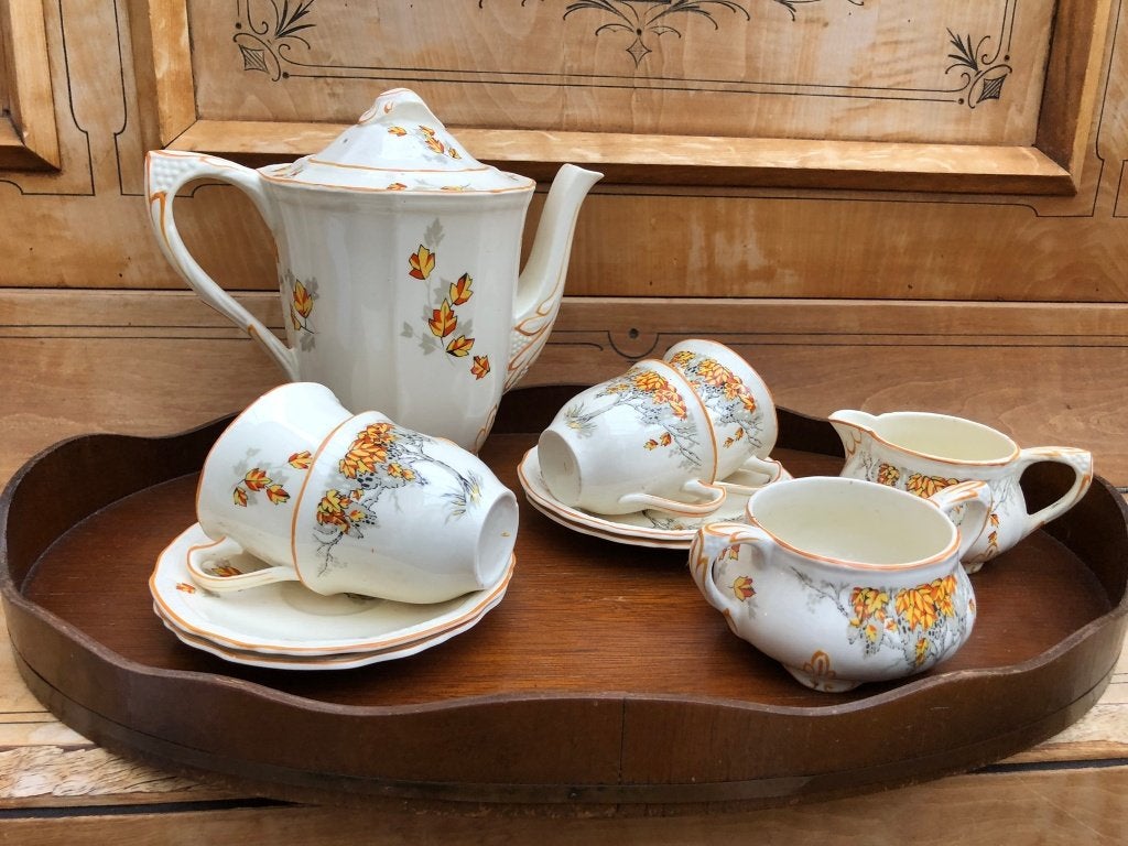 Vintage Alfred Meakin Marigold theeservies - Astoria Shape, Ophalen