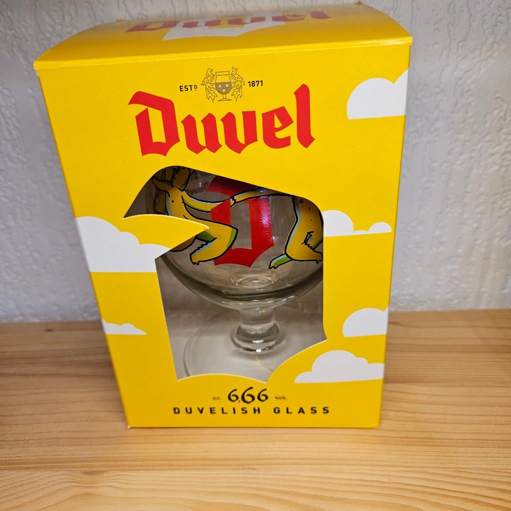 Duvel glas 666 Duvelish Glass 6 Hop Duvels uit 2021, Ophalen of Verzenden, Nieuw, Bierglas