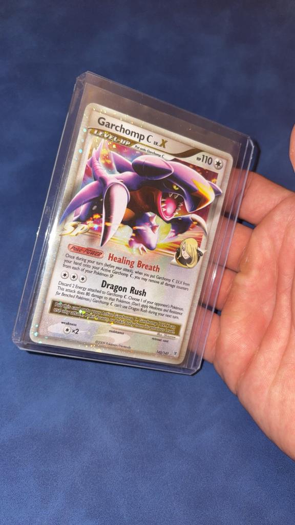 Garchomp lv x 145/147 pokemon kaart platinum 2009 holo, Ophalen of Verzenden, Zo goed als nieuw, Meerdere kaarten