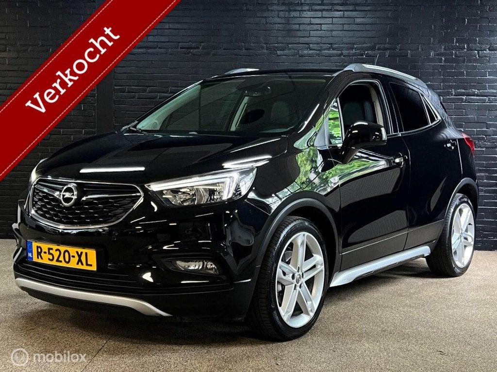 Opel Mokka X 1.4 Turbo Black Edition, Auto's, Opel, Voorwielaandrijving, Gebruikt, Euro 6, Leder