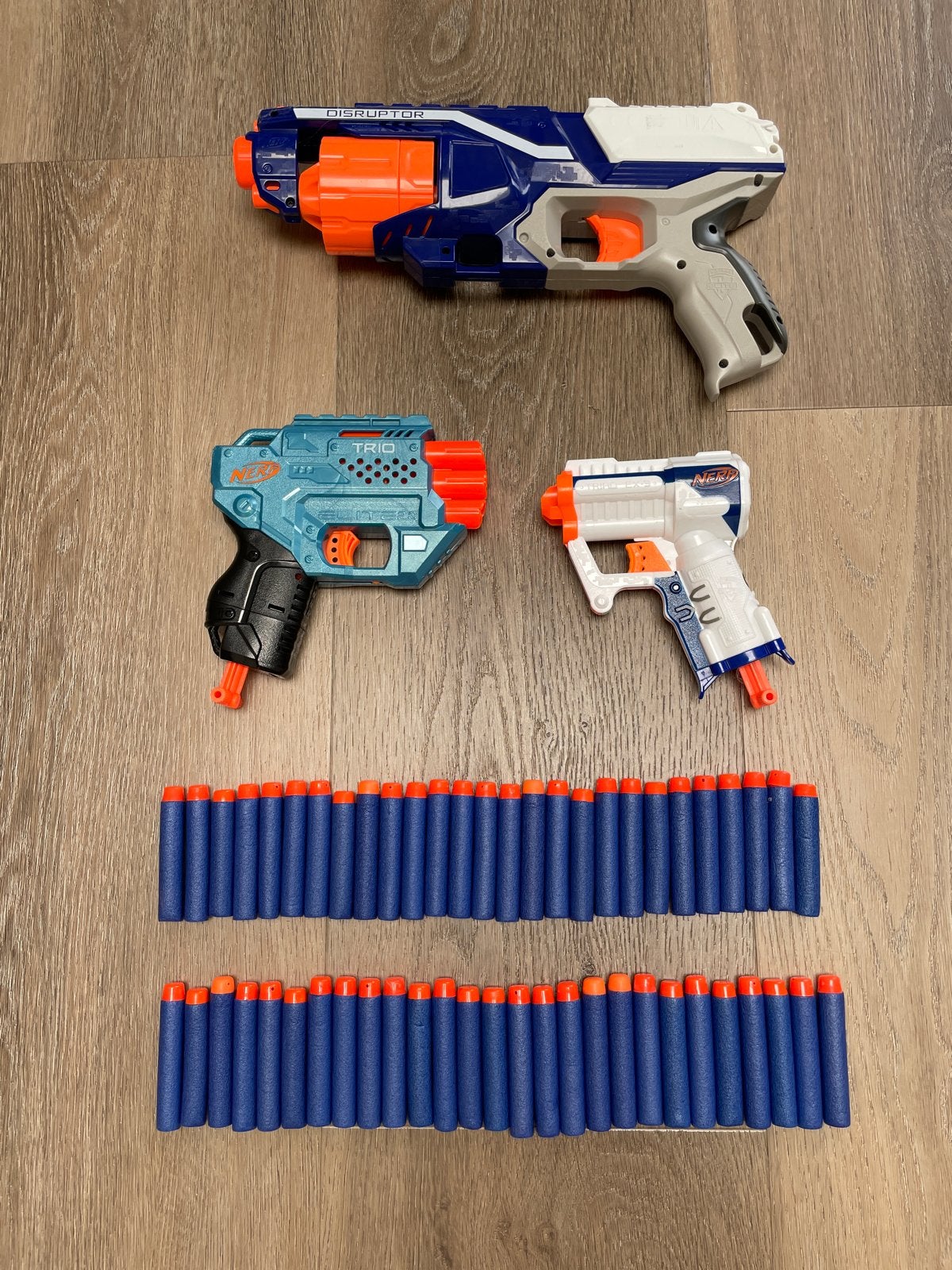 Nerf pistolen met 54 pijltjes, Kinderen en Baby's, Speelgoed | Overig, Ophalen, Gebruikt, Jongen of Meisje