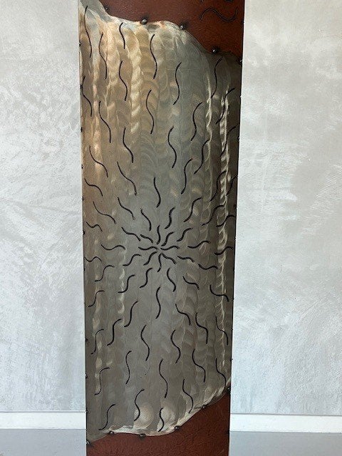 Logan Design vloerlamp industrieel staal brutalist lamp 2000, Gebruikt, ., Ophalen of Verzenden, .