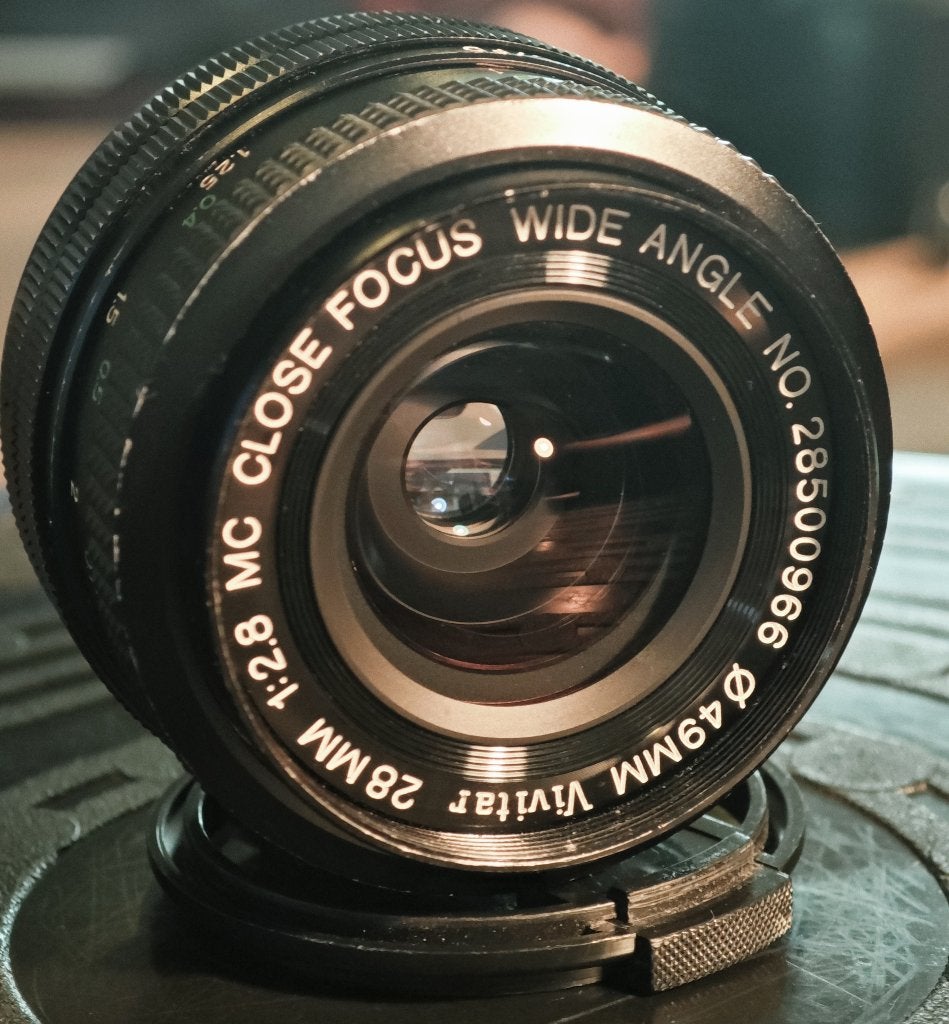 Vivitar Close Focus 28mm 2.8 (Komine), Ophalen, Gebruikt, Groothoeklens