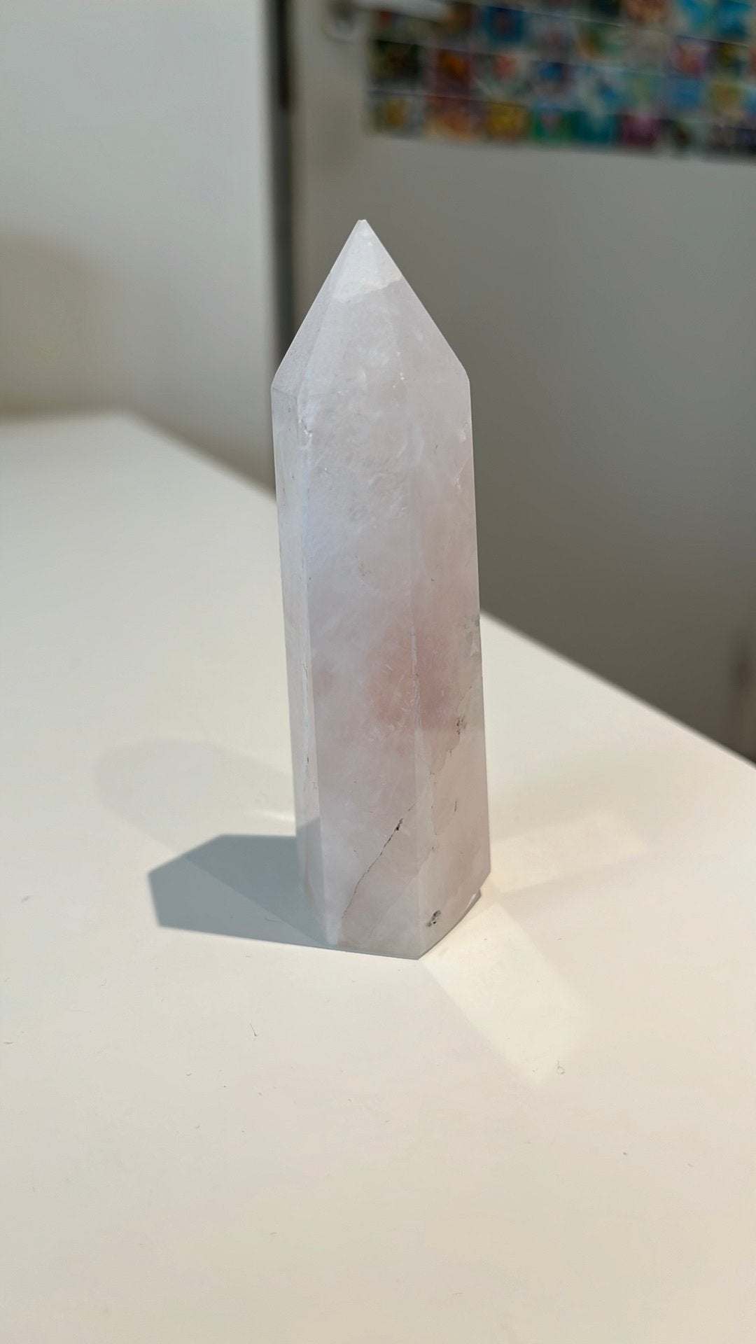 Roze Kristalpunt kristal en kwarts, Ophalen of Verzenden, Mineraal