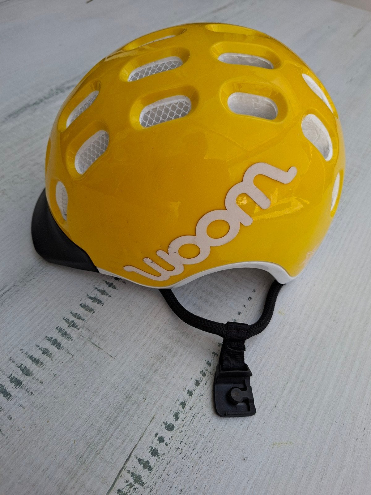 Woom Kids Fietshelm Geel - Maat XS (46-50cm), Jongen of Meisje, Zo goed als nieuw, Woom, Ophalen