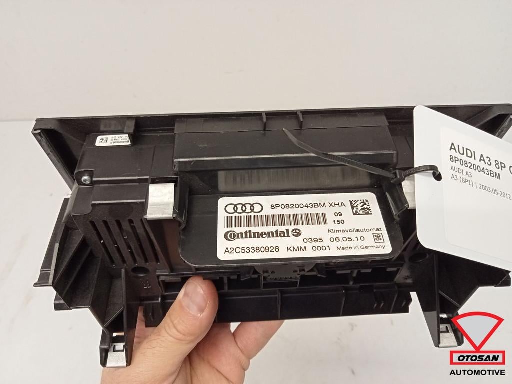 Audi A3 8P Climatronic Paneel Kachelbediening 8P0820043BM, Auto-onderdelen, Gebruikt, AUDI AG, Auto-Union-Strasse 1
85045  Ingolstadt, DE
