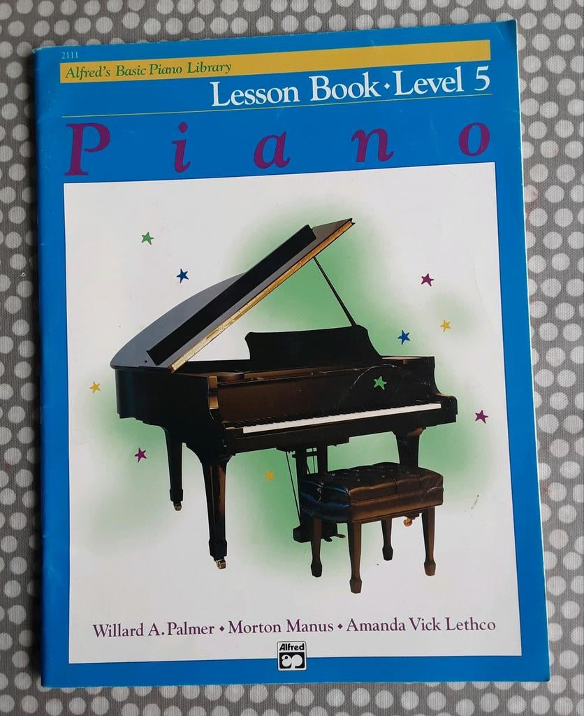 Alfred's Basic piano library  Lesson book level 5, Gebruikt, Les of Cursus, Ophalen of Verzenden, Piano