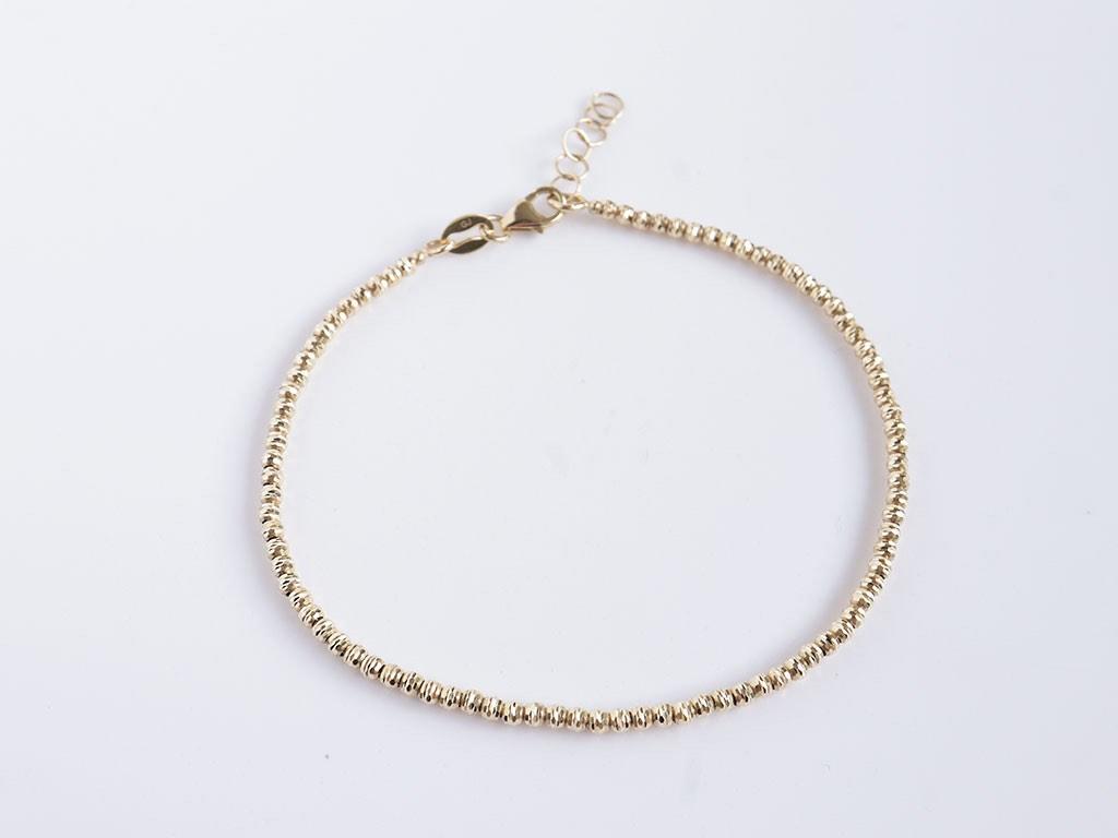 14 Karaat Gouden Balletjes Armband 2 mm, Ophalen, Zo goed als nieuw, Goud, Goud