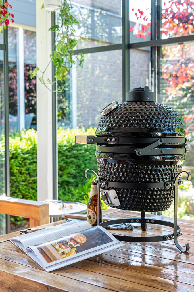 Nieuwe Zwarte Kamado 13 inch - Ongebruikt in Doos, Tuin en Terras, Ophalen, Nieuw, Onbekend, Met accessoires