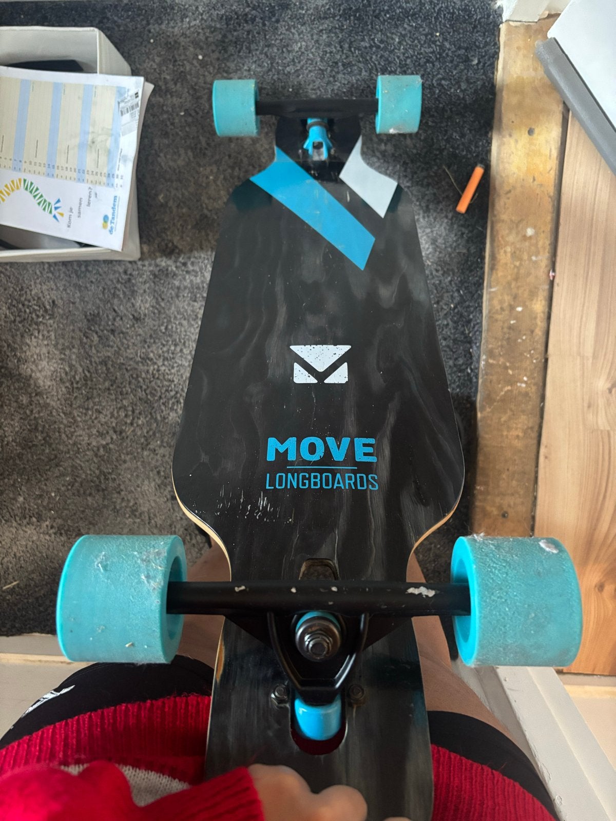 Move Longboards Longboard - Zwart/Blauw, Ophalen, Gebruikt, Skateboard, Longboard