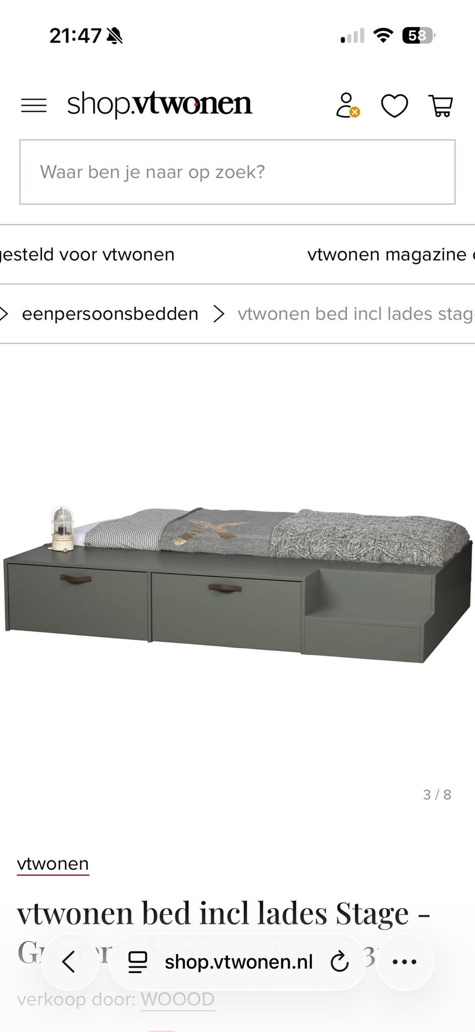 vt wonen bed incl lades Stage - Eenpersoonsbed, Ophalen, Eenpersoons, Overige maten, 200 cm